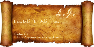 Lupták János névjegykártya