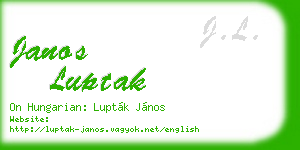 janos luptak business card